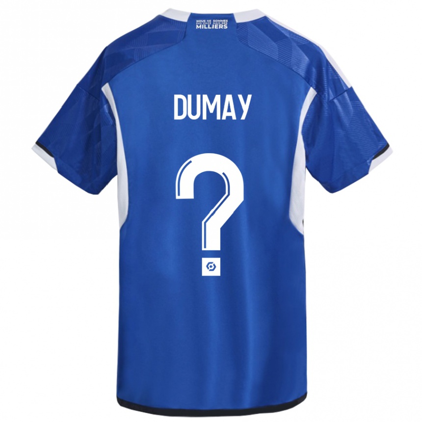 Moteriškas Yoann Dumay #0 Mėlyna Namų Marškinėliai 2023/24 T-Shirt