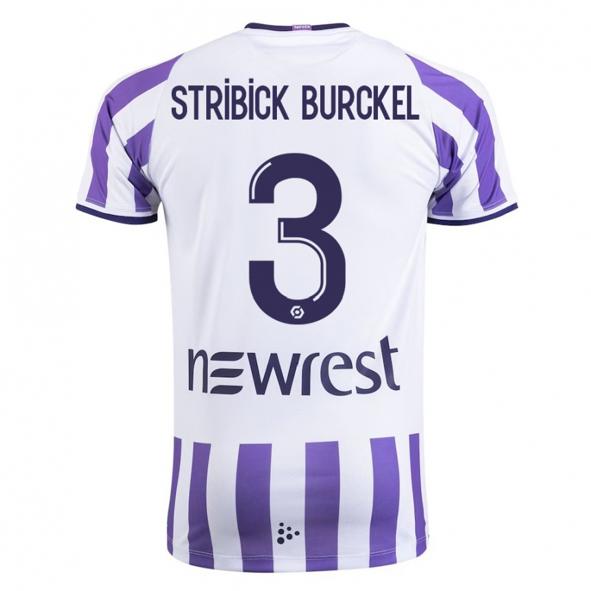 Moteriškas Laetitia Stribick-Burckel #3 Baltas Namų Marškinėliai 2023/24 T-Shirt