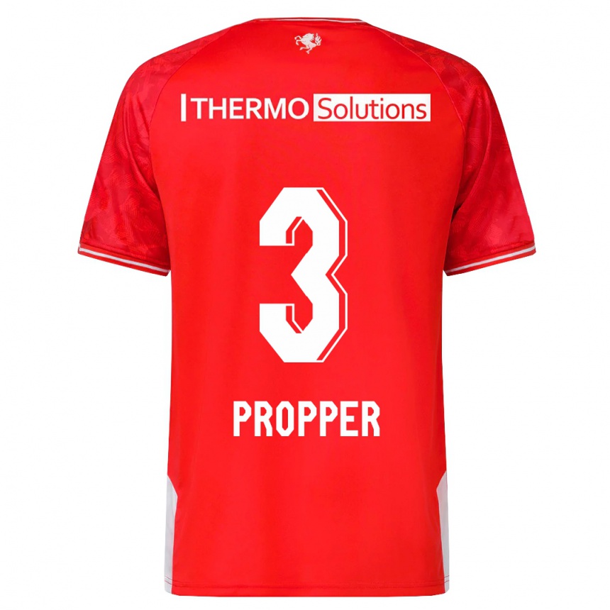 Moteriškas Robin Pröpper #3 Raudona Namų Marškinėliai 2023/24 T-Shirt