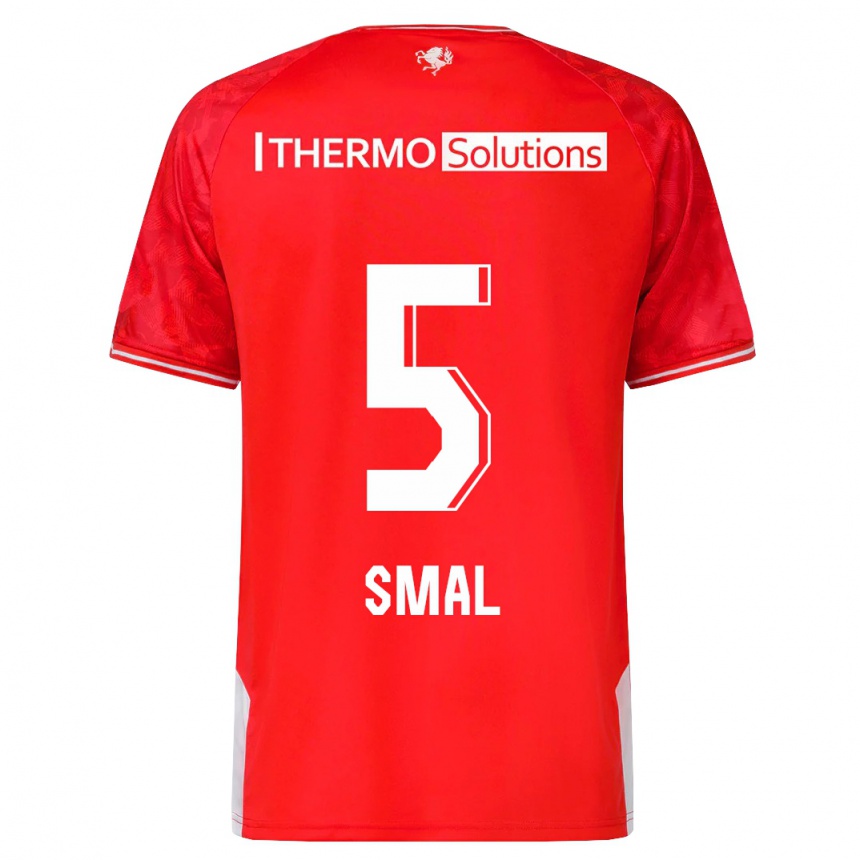 Moteriškas Gijs Smal #5 Raudona Namų Marškinėliai 2023/24 T-Shirt