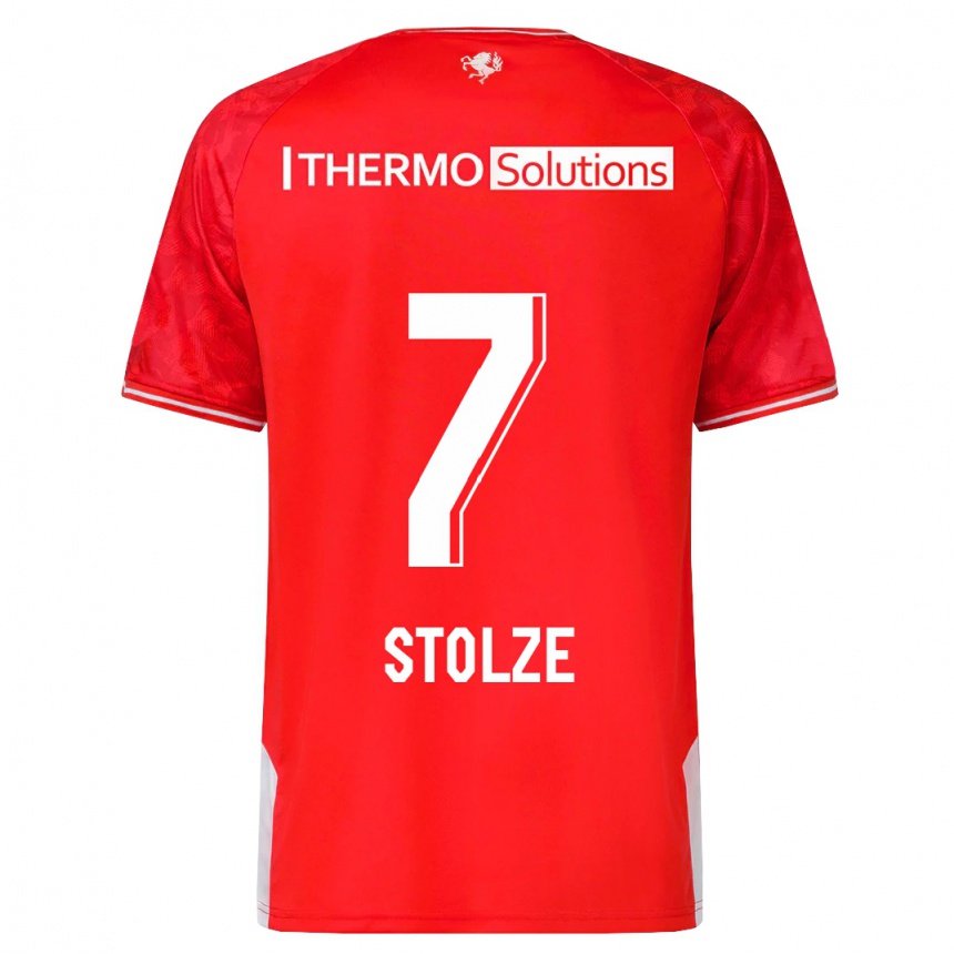 Moteriškas Anna-Lena Stolze #7 Raudona Namų Marškinėliai 2023/24 T-Shirt