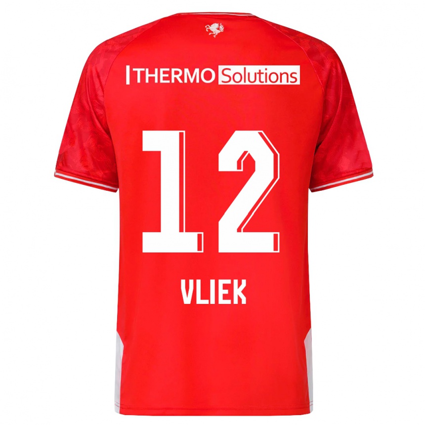 Moteriškas Leonie Vliek #12 Raudona Namų Marškinėliai 2023/24 T-Shirt