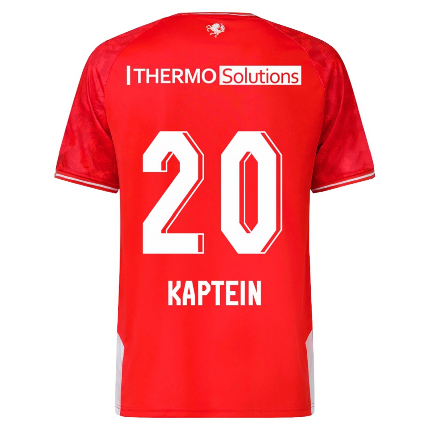 Moteriškas Wieke Kaptein #20 Raudona Namų Marškinėliai 2023/24 T-Shirt