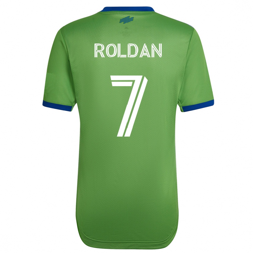 Moteriškas Cristian Roldán #7 Žalias Namų Marškinėliai 2023/24 T-Shirt