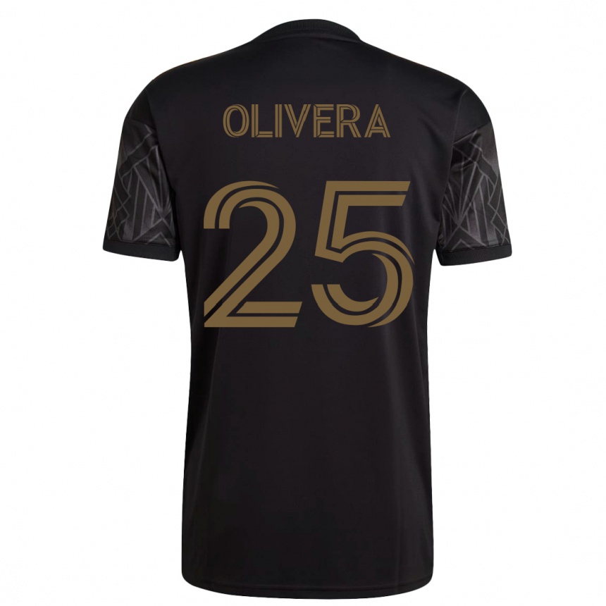 Moteriškas Cristian Olivera #25 Juoda Namų Marškinėliai 2023/24 T-Shirt