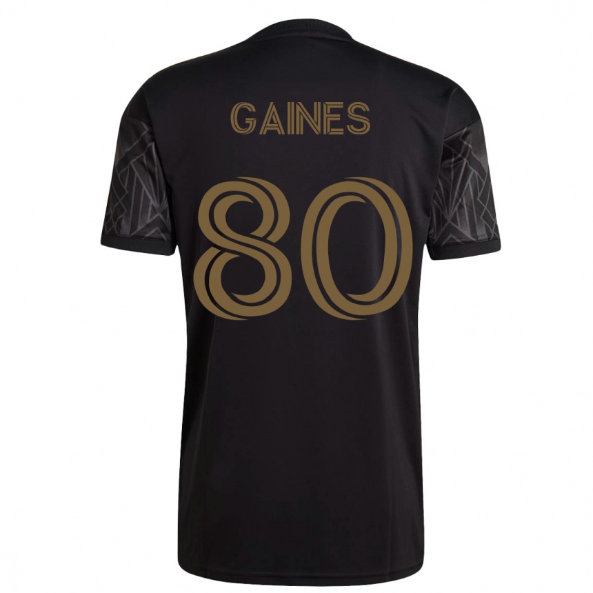 Moteriškas Julian Gaines #80 Juoda Namų Marškinėliai 2023/24 T-Shirt