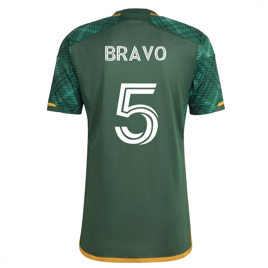 Moteriškas Claudio Bravo #5 Žalias Namų Marškinėliai 2023/24 T-Shirt