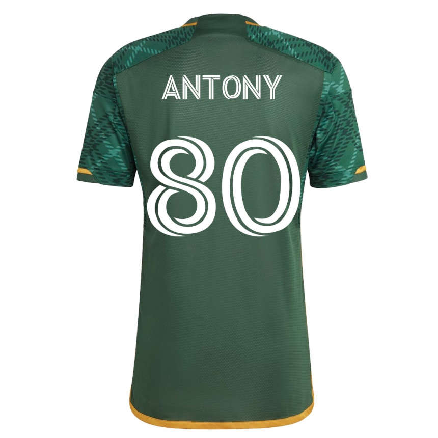Moteriškas Antony #80 Žalias Namų Marškinėliai 2023/24 T-Shirt