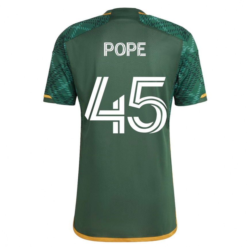 Moteriškas Blake Pope #45 Žalias Namų Marškinėliai 2023/24 T-Shirt