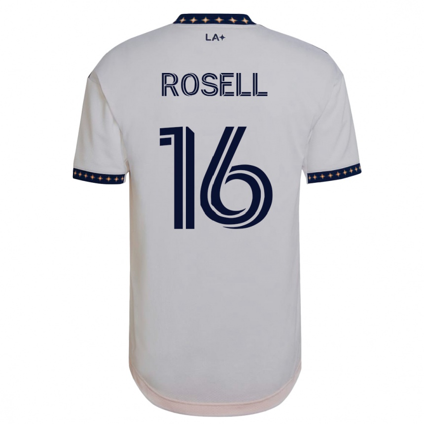 Moteriškas Uri Rosell #16 Baltas Namų Marškinėliai 2023/24 T-Shirt