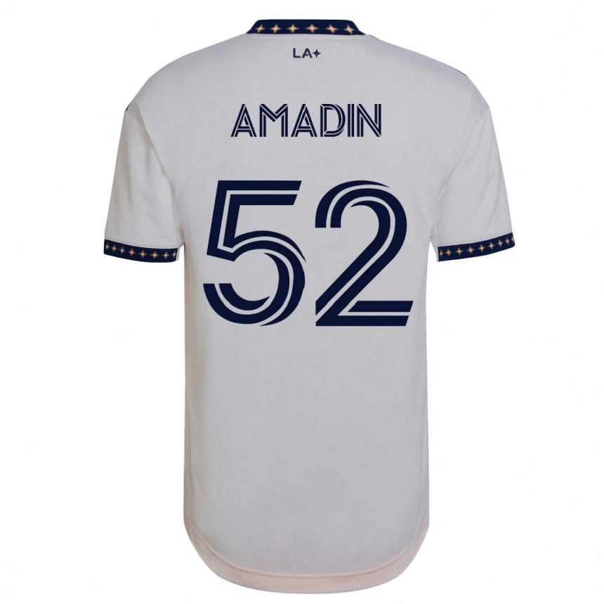 Moteriškas Elijah Amadin #52 Baltas Namų Marškinėliai 2023/24 T-Shirt