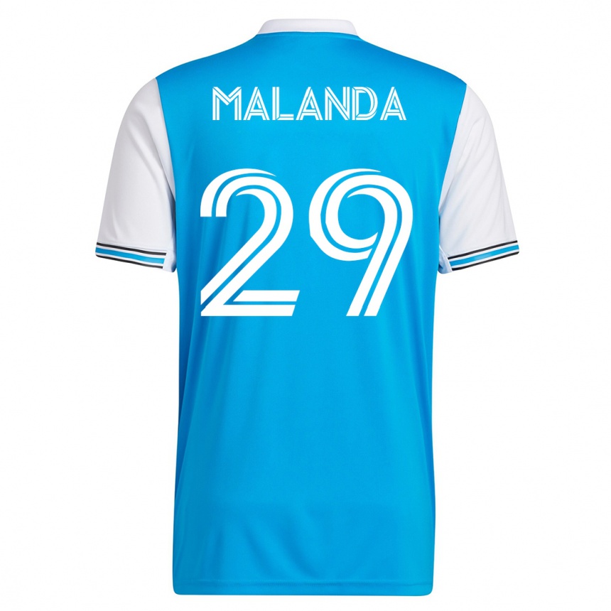 Moteriškas Adilson Malanda #29 Mėlyna Namų Marškinėliai 2023/24 T-Shirt
