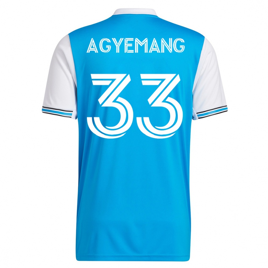 Moteriškas Patrick Agyemang #33 Mėlyna Namų Marškinėliai 2023/24 T-Shirt