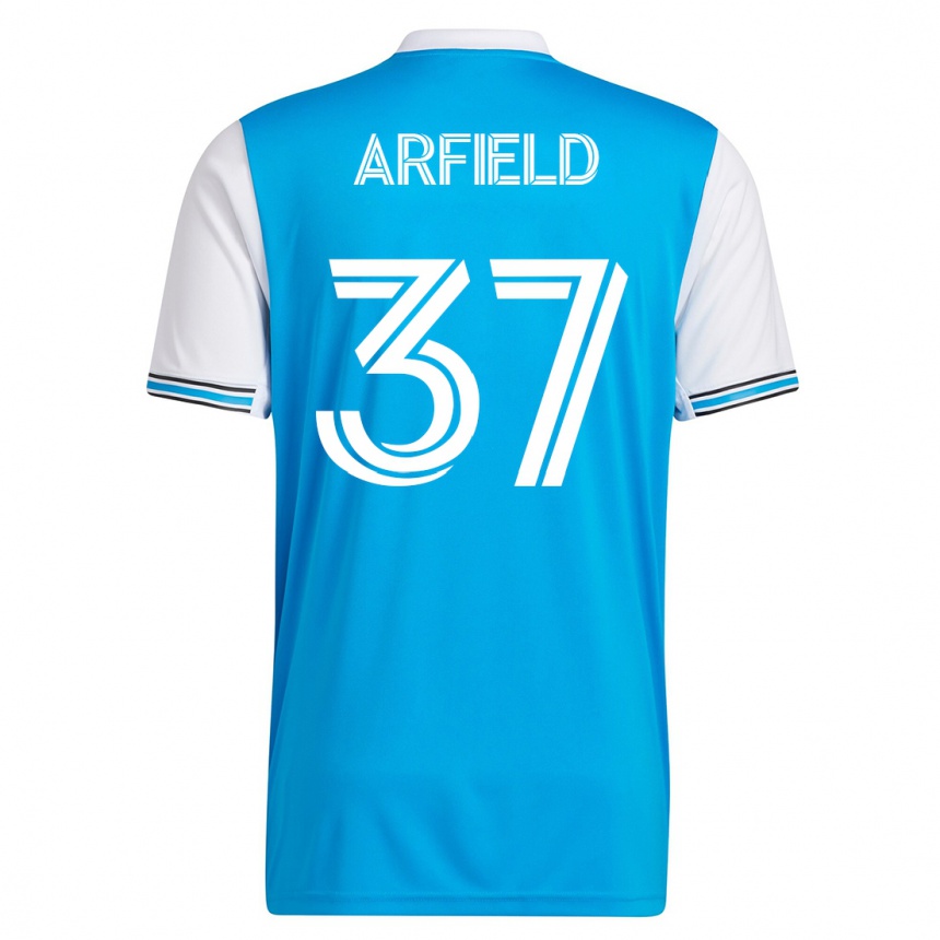 Moteriškas Scott Arfield #37 Mėlyna Namų Marškinėliai 2023/24 T-Shirt