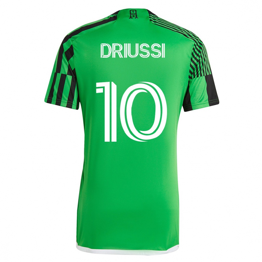 Moteriškas Sebastián Driussi #10 Žalia Juoda Namų Marškinėliai 2023/24 T-Shirt