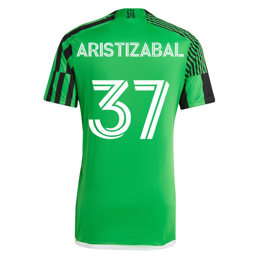 Moteriškas Nicolas Aristizabal #37 Žalia Juoda Namų Marškinėliai 2023/24 T-Shirt