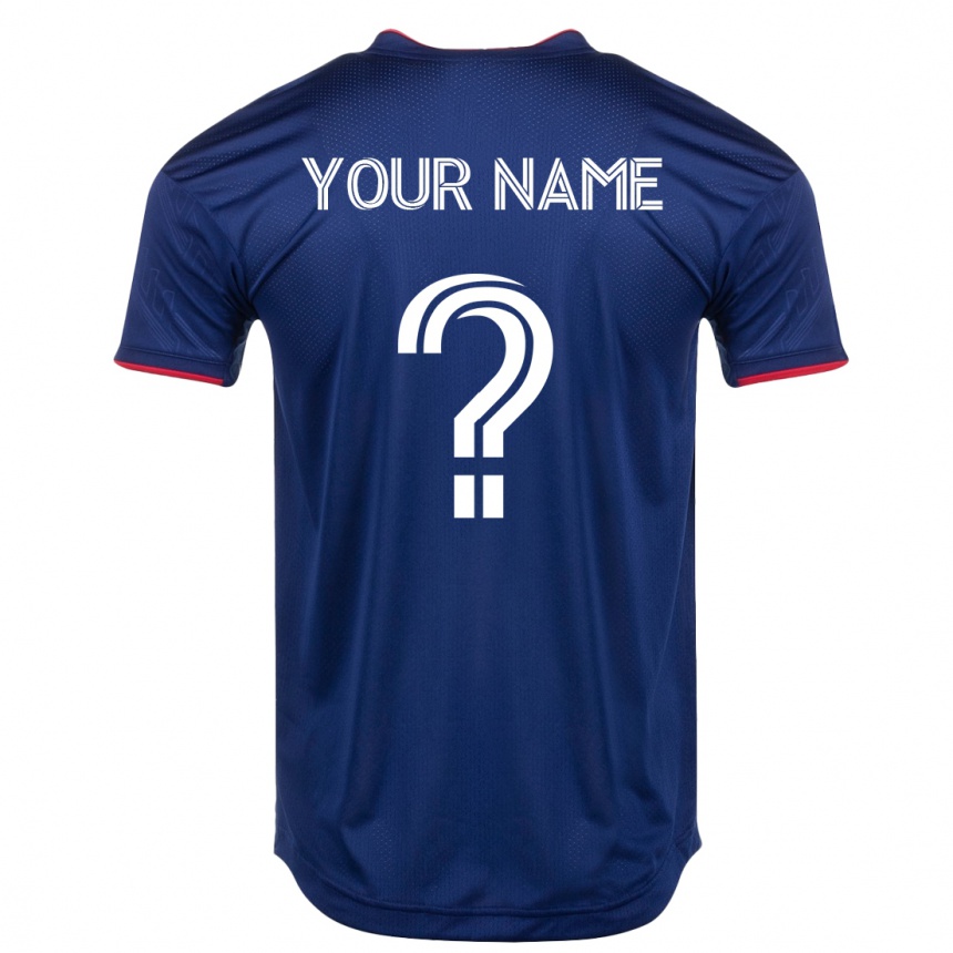 Moteriškas Jūsų Vardas #0 Karinis Jūrų Laivynas Namų Marškinėliai 2023/24 T-Shirt