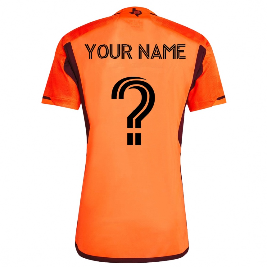 Moteriškas Jūsų Vardas #0 Oranžinė Namų Marškinėliai 2023/24 T-Shirt