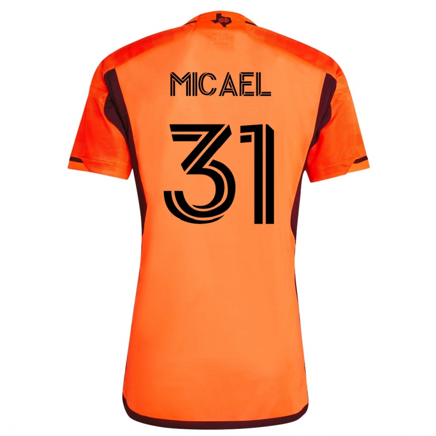Moteriškas Micael #31 Oranžinė Namų Marškinėliai 2023/24 T-Shirt