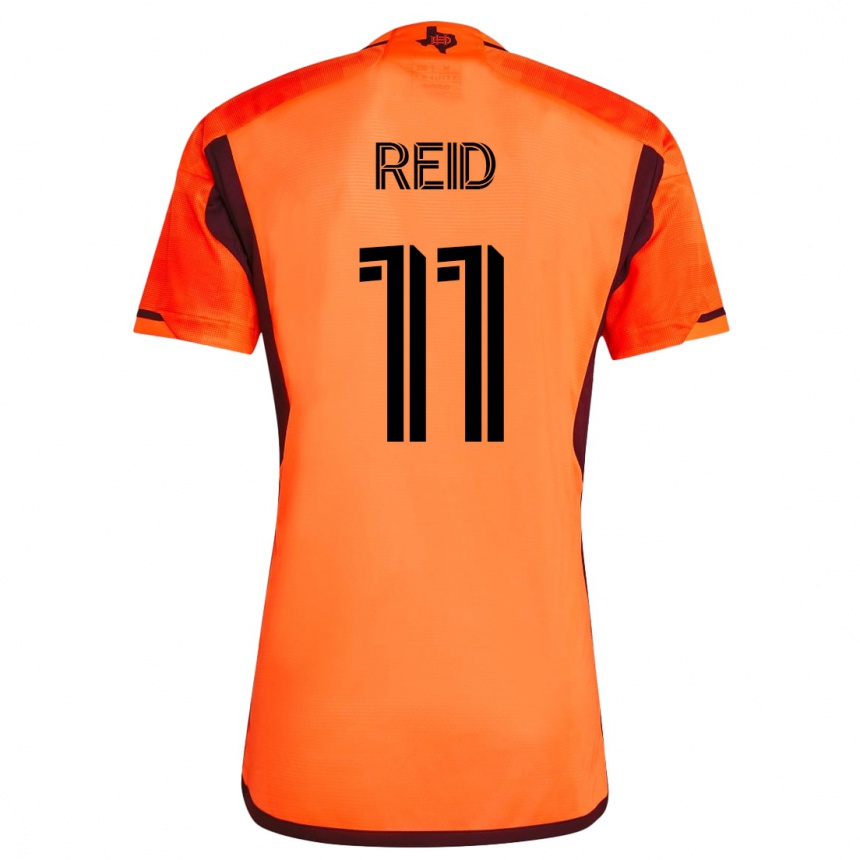 Moteriškas Isaiah Reid #11 Oranžinė Namų Marškinėliai 2023/24 T-Shirt