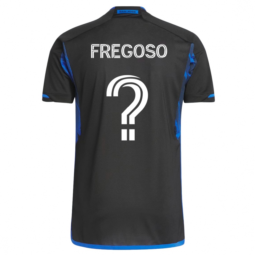 Moteriškas Daniel Fregoso #0 Mėlyna Juoda Namų Marškinėliai 2023/24 T-Shirt