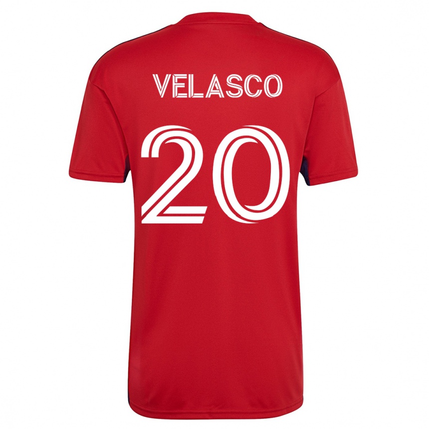 Moteriškas Alan Velasco #20 Raudona Namų Marškinėliai 2023/24 T-Shirt