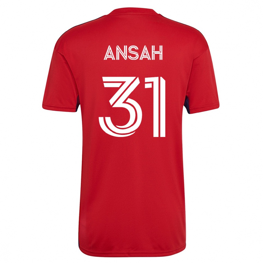 Moteriškas Eugene Ansah #31 Raudona Namų Marškinėliai 2023/24 T-Shirt