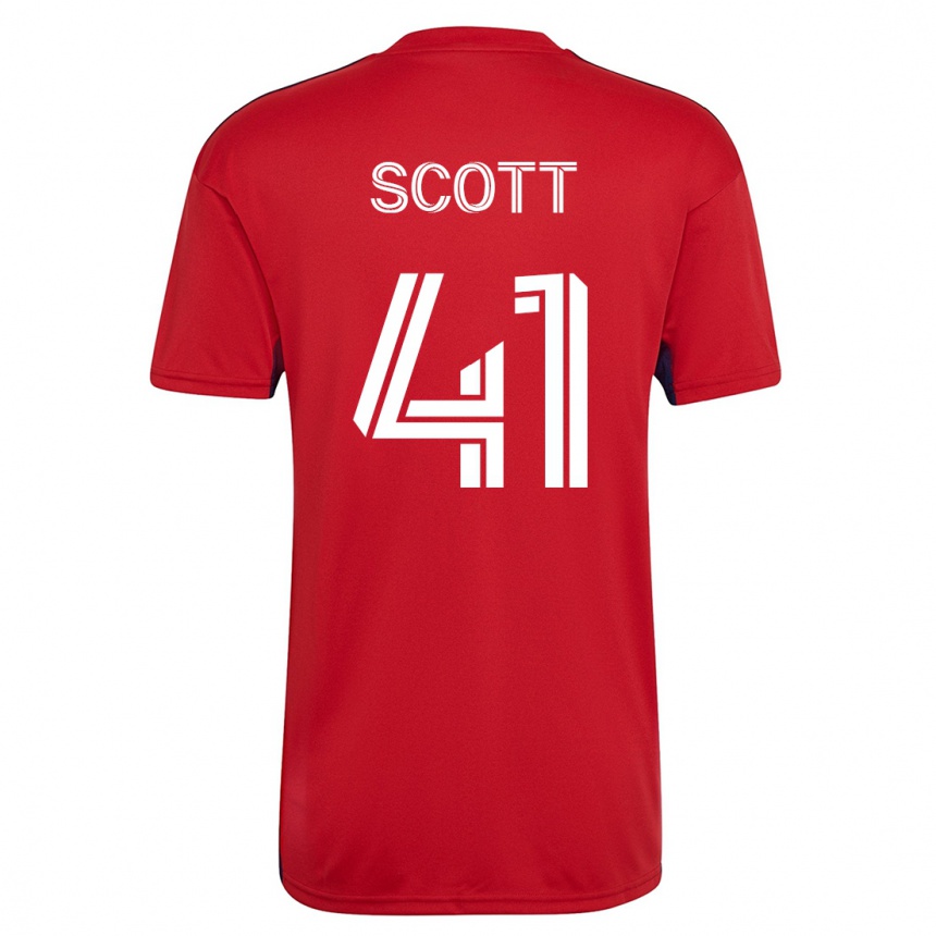 Moteriškas Tarik Scott #41 Raudona Namų Marškinėliai 2023/24 T-Shirt