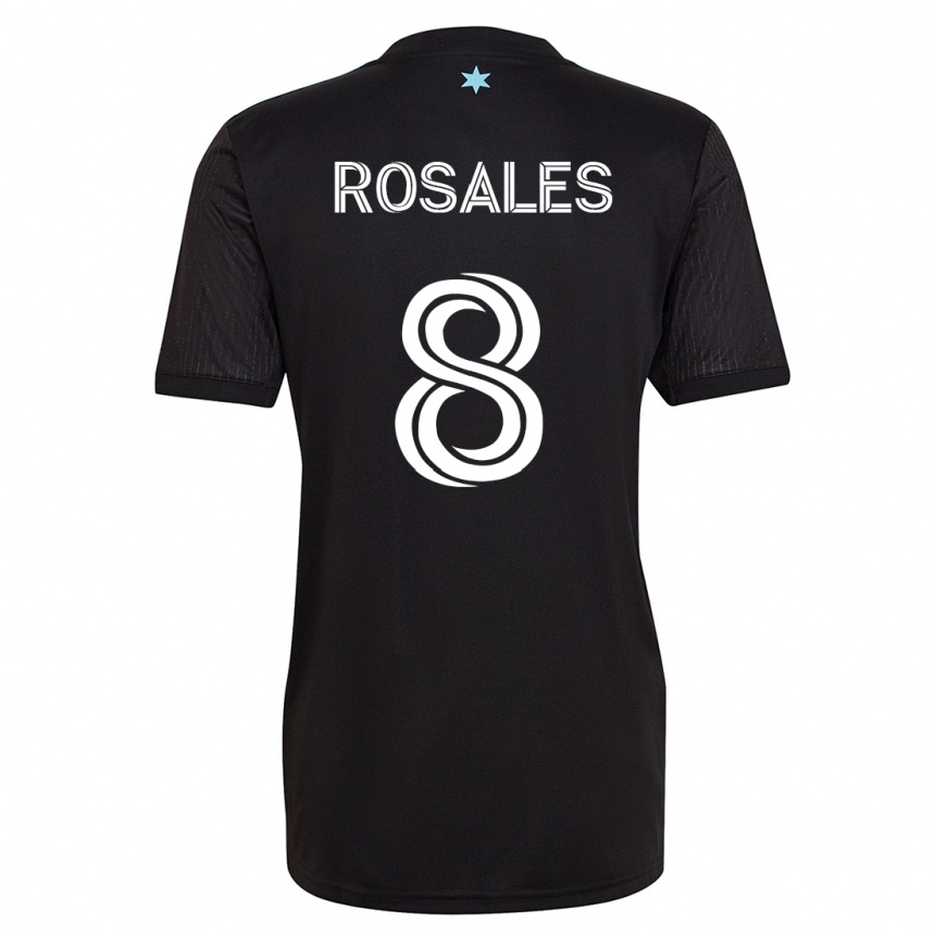 Moteriškas Joseph Rosales #8 Juoda Namų Marškinėliai 2023/24 T-Shirt