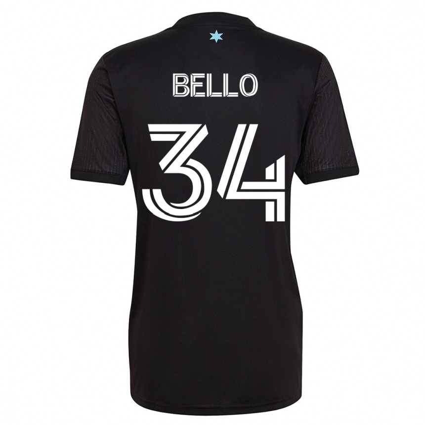 Moteriškas Zaydan Bello #34 Juoda Namų Marškinėliai 2023/24 T-Shirt