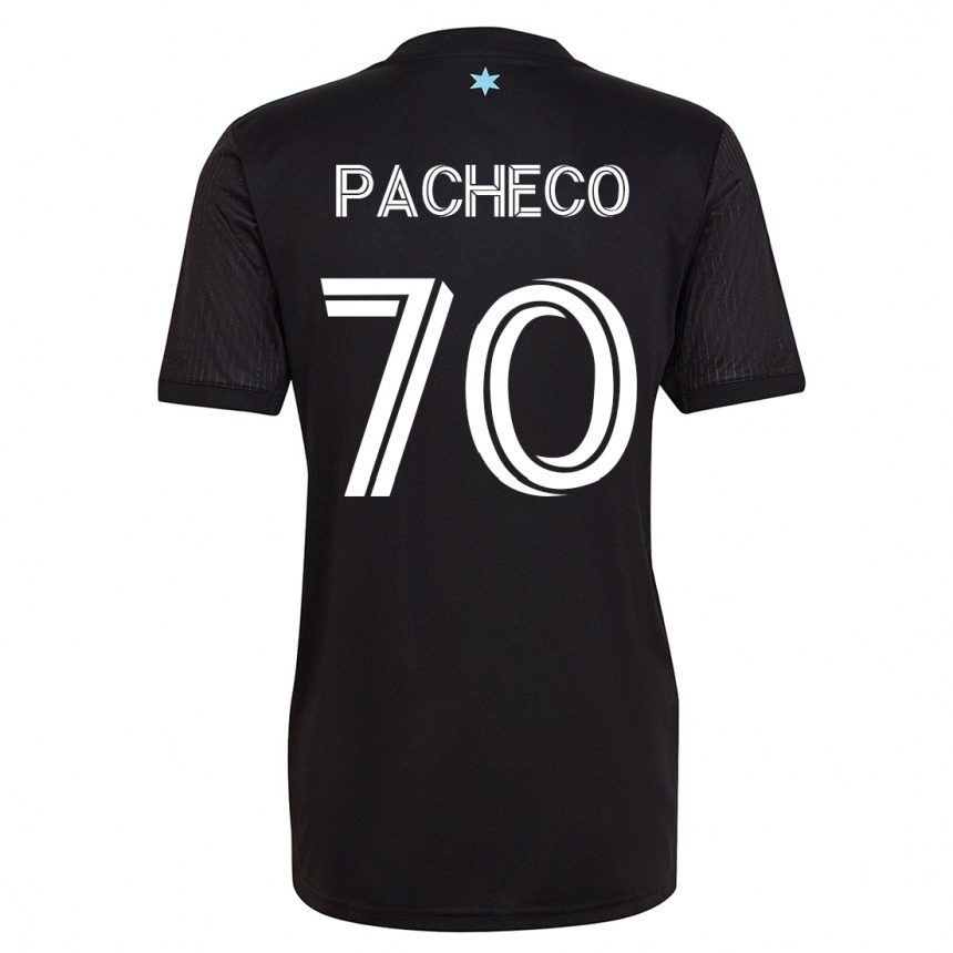 Moteriškas Diogo Pacheco #70 Juoda Namų Marškinėliai 2023/24 T-Shirt