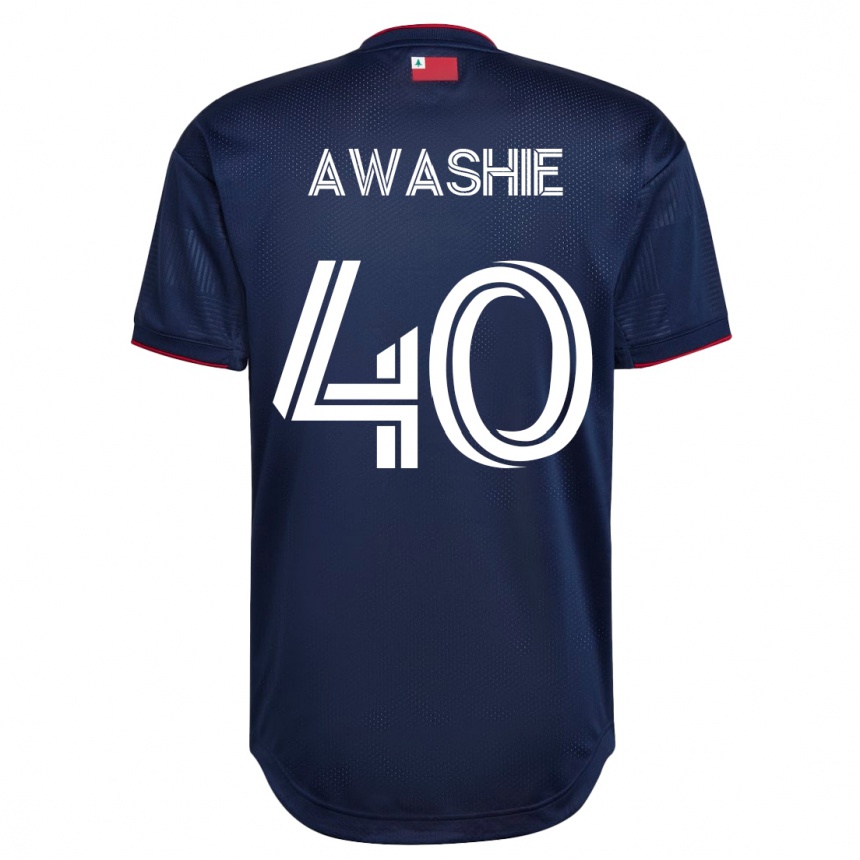 Moteriškas Ben Awashie #40 Karinis Jūrų Laivynas Namų Marškinėliai 2023/24 T-Shirt