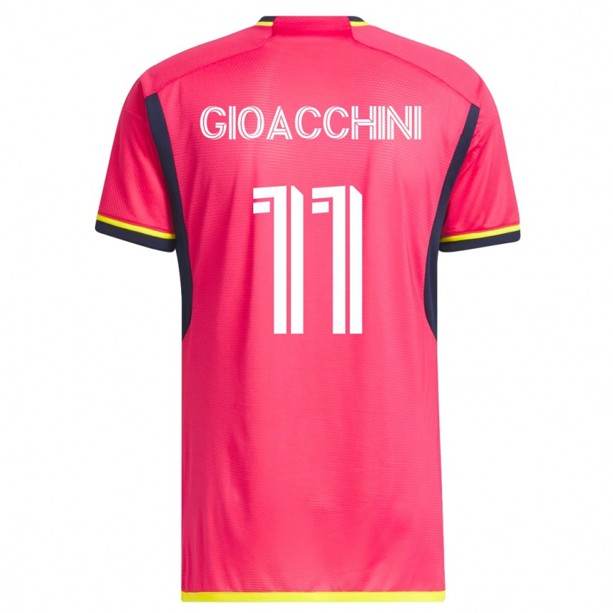 Moteriškas Nicholas Gioacchini #11 Rožinis Namų Marškinėliai 2023/24 T-Shirt
