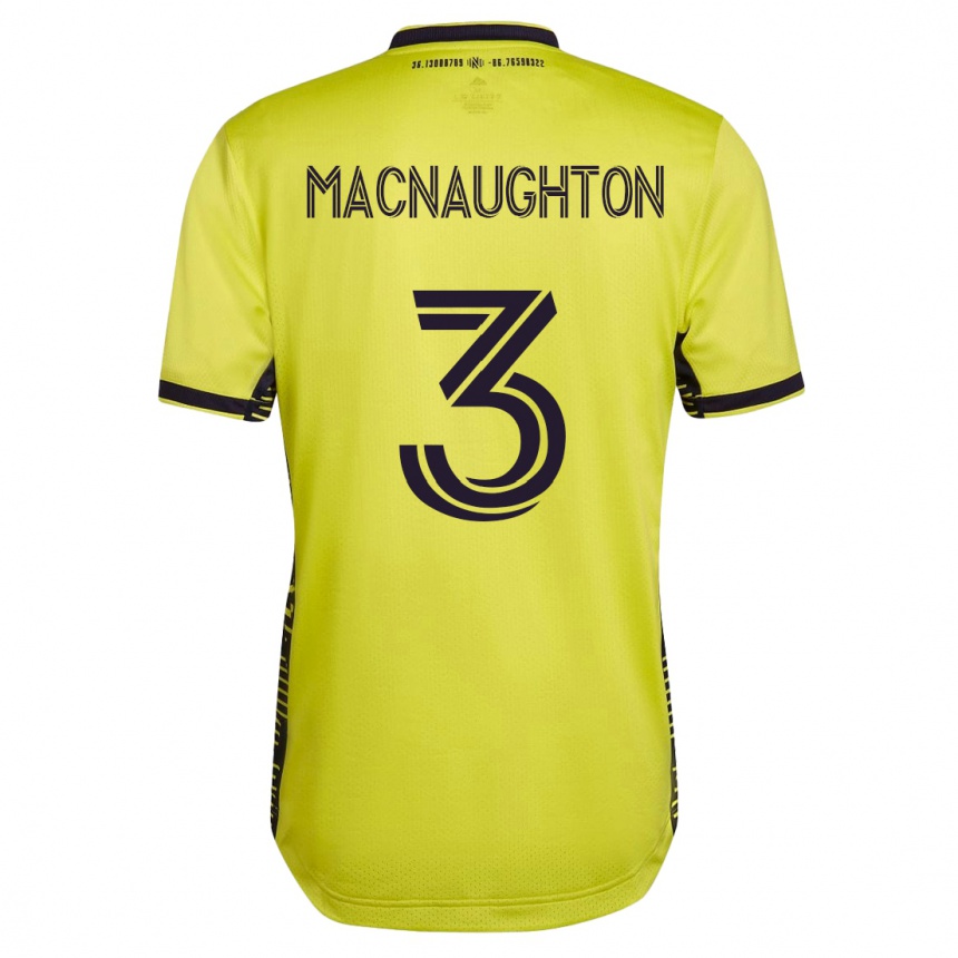 Moteriškas Lukas Macnaughton #3 Geltona Namų Marškinėliai 2023/24 T-Shirt