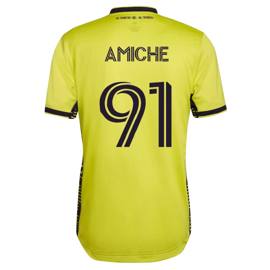 Moteriškas Kemy Amiche #91 Geltona Namų Marškinėliai 2023/24 T-Shirt