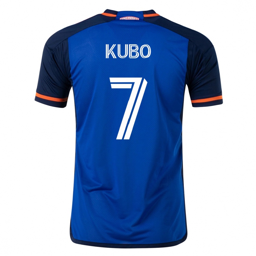 Moteriškas Yuya Kubo #7 Mėlyna Namų Marškinėliai 2023/24 T-Shirt