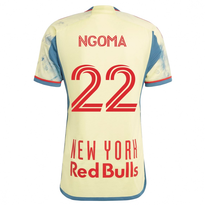 Moteriškas Serge Ngoma #22 Geltona Namų Marškinėliai 2023/24 T-Shirt