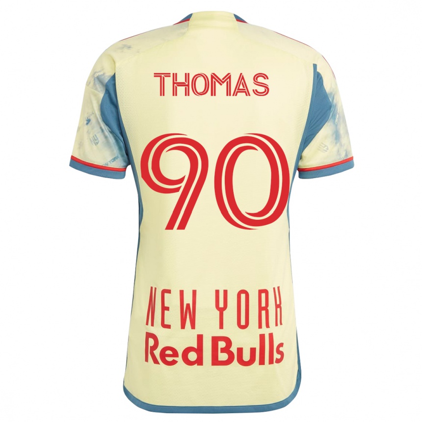 Moteriškas Oladayo Thomas #90 Geltona Namų Marškinėliai 2023/24 T-Shirt