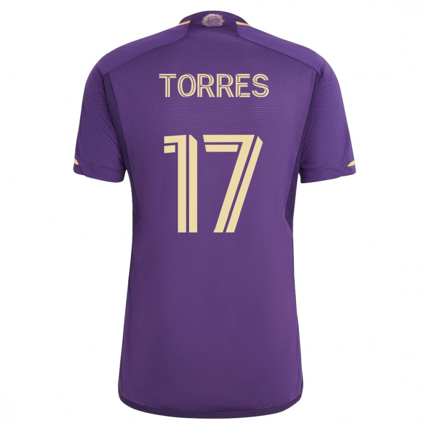 Moteriškas Facundo Torres #17 Violetinė Namų Marškinėliai 2023/24 T-Shirt