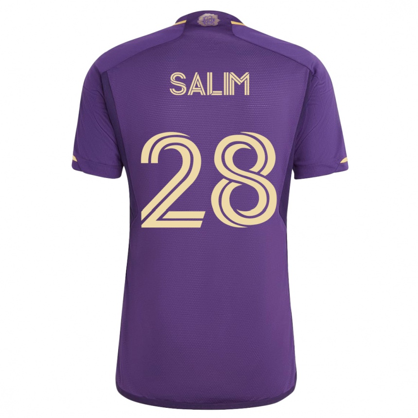 Moteriškas Abdi Salim #28 Violetinė Namų Marškinėliai 2023/24 T-Shirt