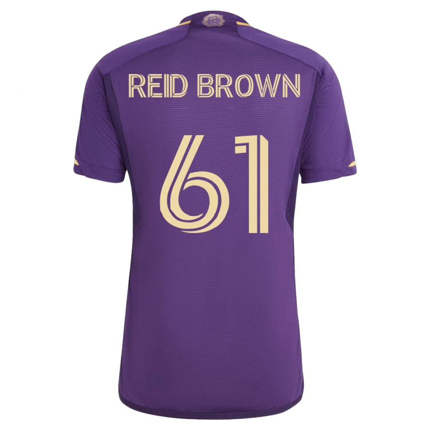 Moteriškas Tahir Reid-Brown #61 Violetinė Namų Marškinėliai 2023/24 T-Shirt