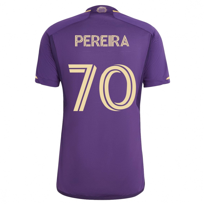 Moteriškas Dominic Pereira #70 Violetinė Namų Marškinėliai 2023/24 T-Shirt