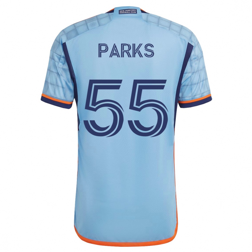 Moteriškas Keaton Parks #55 Mėlyna Namų Marškinėliai 2023/24 T-Shirt