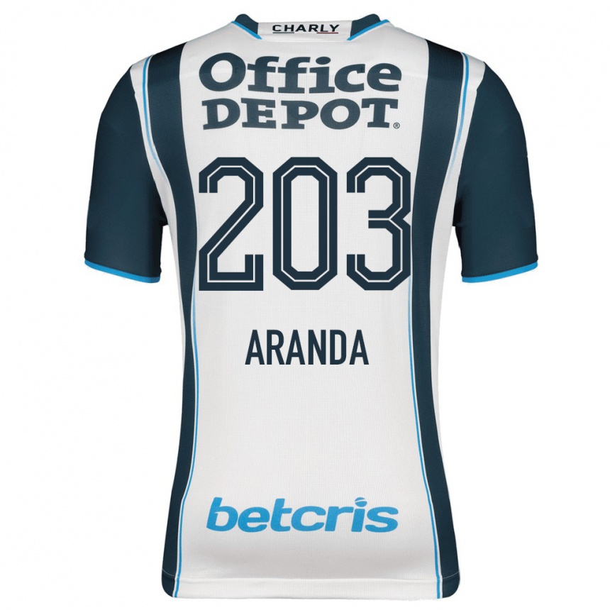 Moteriškas Juan Aranda #203 Karinis Jūrų Laivynas Namų Marškinėliai 2023/24 T-Shirt