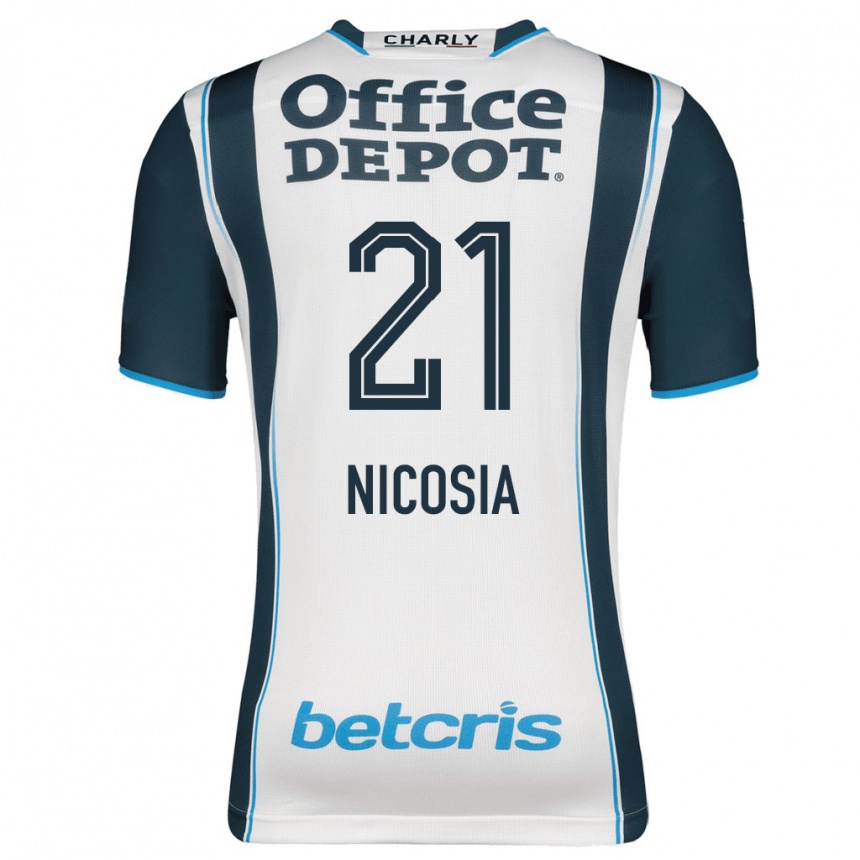 Moteriškas Nina Nicosia #21 Karinis Jūrų Laivynas Namų Marškinėliai 2023/24 T-Shirt