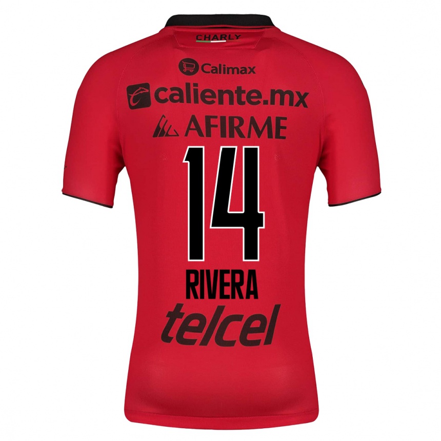 Moteriškas Christian Rivera #14 Raudona Namų Marškinėliai 2023/24 T-Shirt