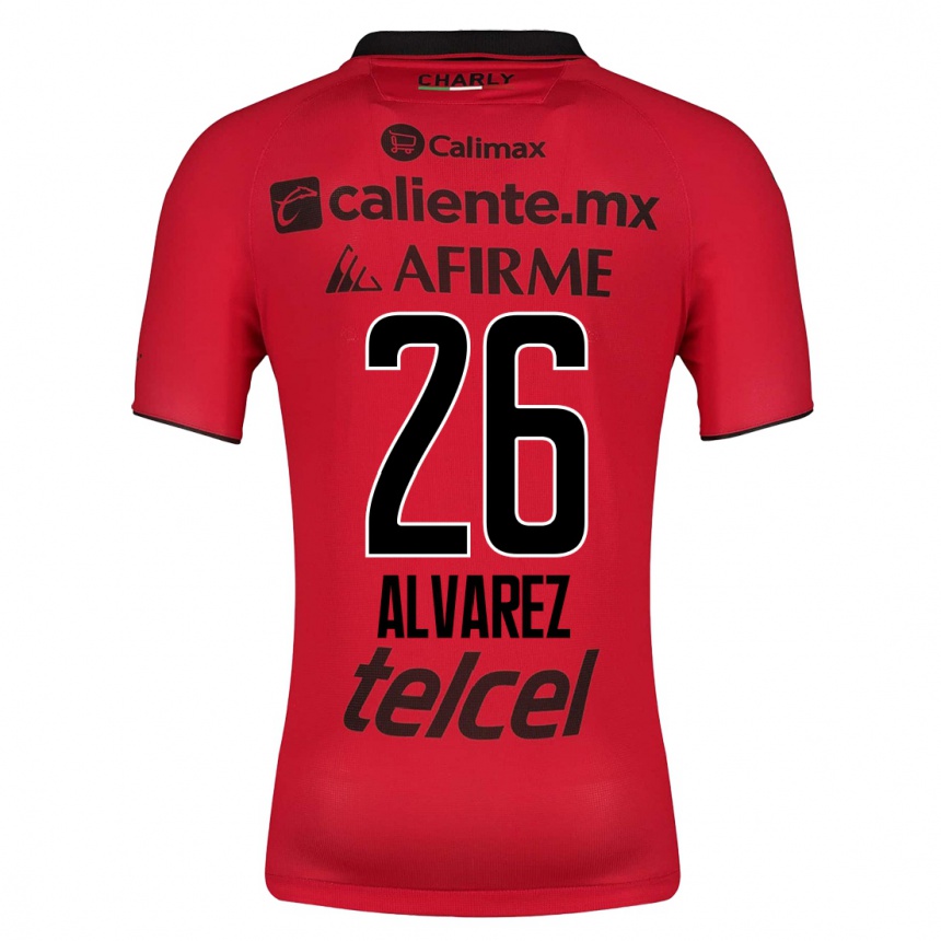 Moteriškas Efraín Álvarez #26 Raudona Namų Marškinėliai 2023/24 T-Shirt