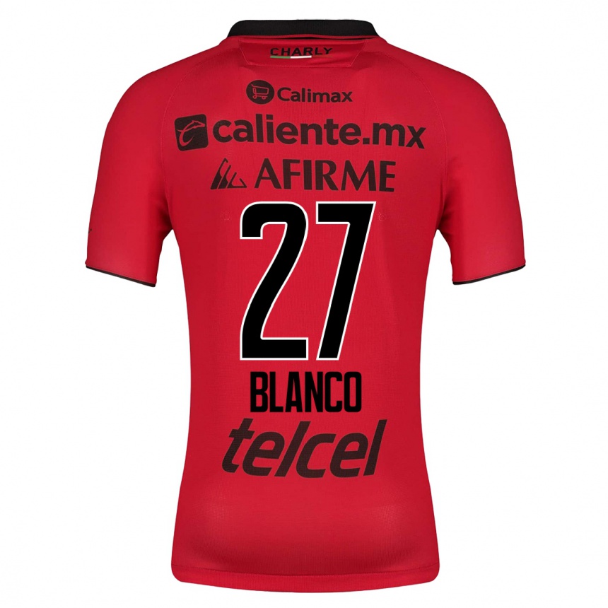 Moteriškas Domingo Blanco #27 Raudona Namų Marškinėliai 2023/24 T-Shirt