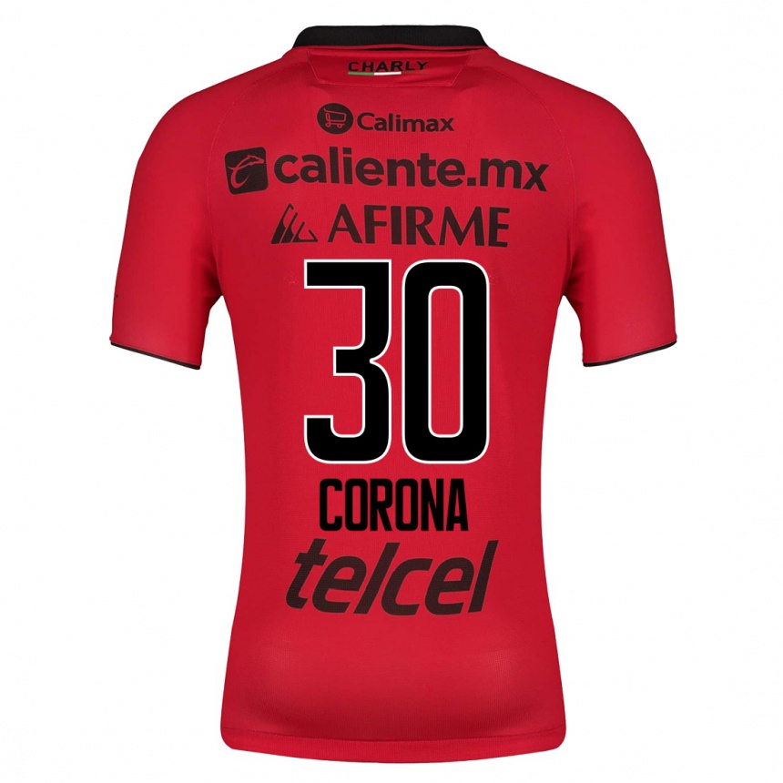 Moteriškas Jesús Corona #30 Raudona Namų Marškinėliai 2023/24 T-Shirt