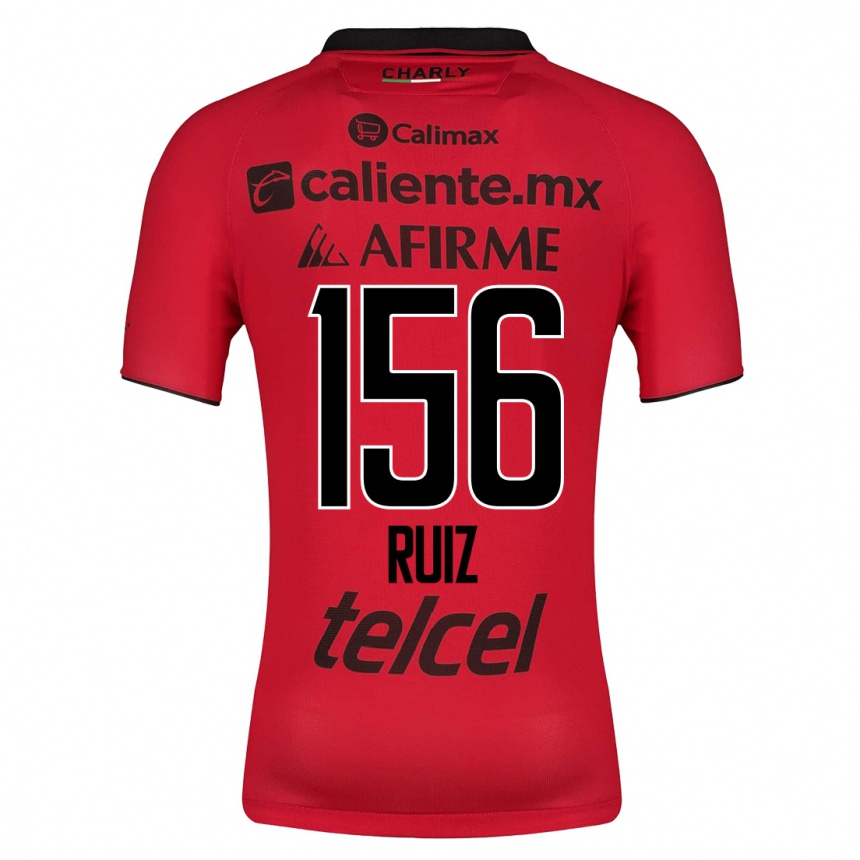 Moteriškas Emilio Ruiz #156 Raudona Namų Marškinėliai 2023/24 T-Shirt